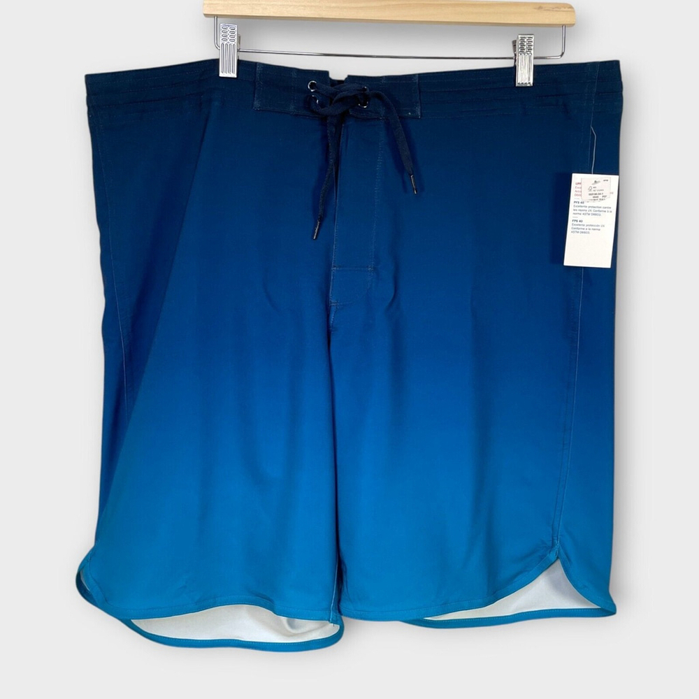 🦜 Old Navy Board Shorts SIZE 40 Swim Trunks UPF 40 Unlined Blue Gradient
